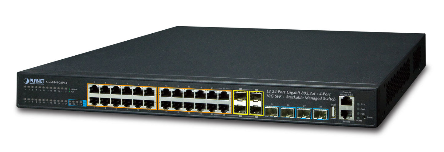 Planet SGS-6341-24P4X network switch PoE