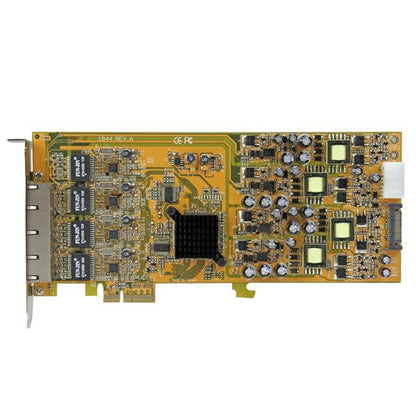 StarTech.com 4 Port Gigabit Power over Ethernet PCIe Network Card - PSE / PoE PCI Network Adapter