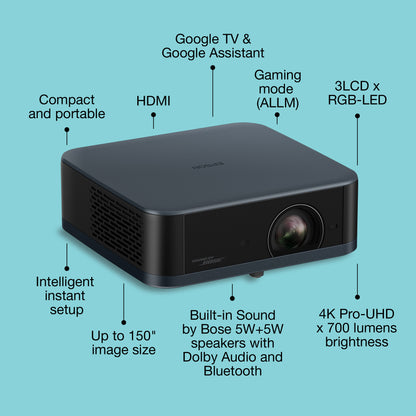 Epson Lifestudio Pop Plus — EF-62N Metallic Navy Projector
