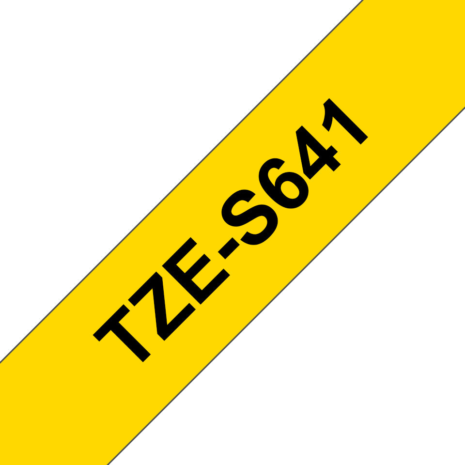 Brother TZE-S641 DirectLabel black on yellow extra strong Laminat 18mm x 8m for Labels