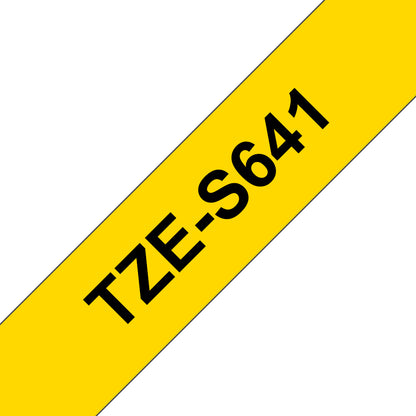 Brother TZE-S641 DirectLabel black on yellow extra strong Laminat 18mm x 8m for Labels