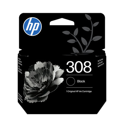 HP 7FP21UE/308 Black Ink Cartridge (160 pages, HP Envy 6100)