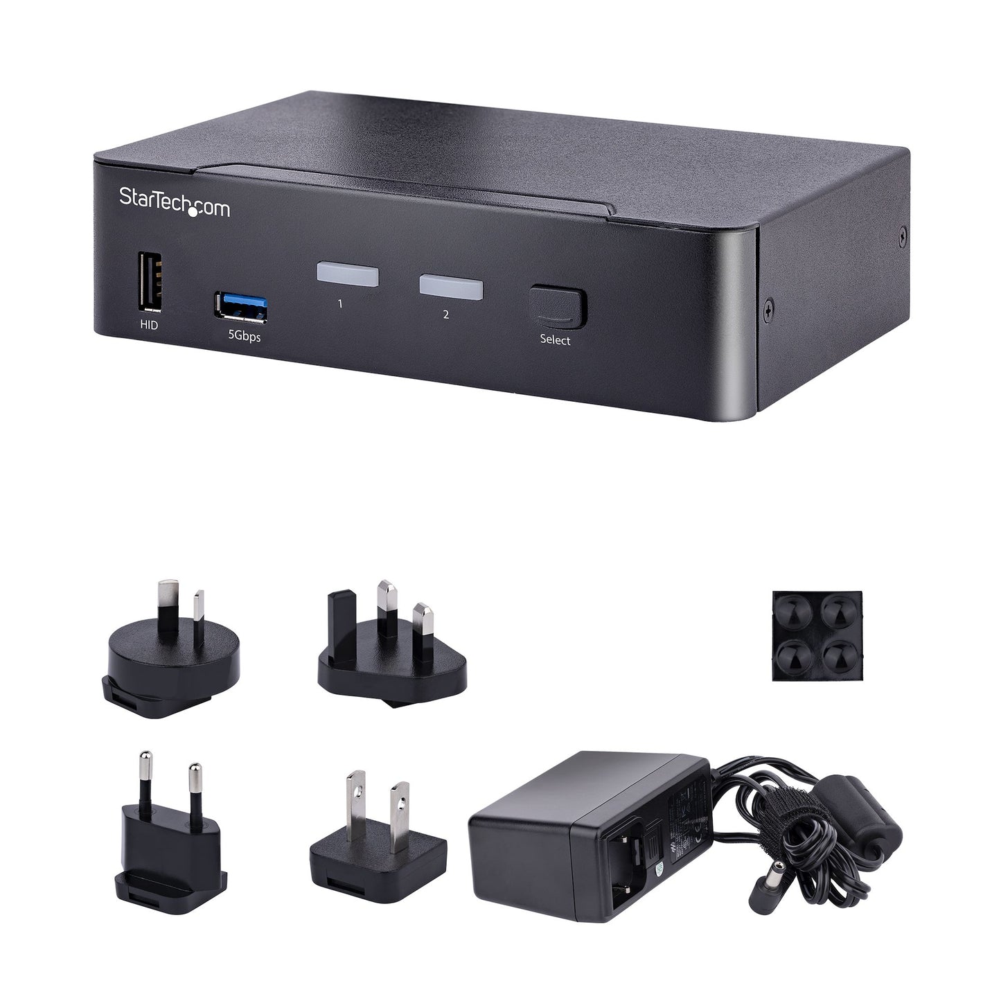 StarTech.com 2-Port USB-C KVM Switch, Single 4K 60Hz DisplayPort Monitor, 3.5mm