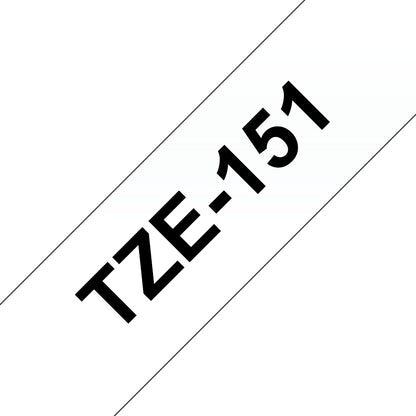 Brother TZE-151 DirectLabel black on Transparent Laminat 24mm x 8m for Brother Labels