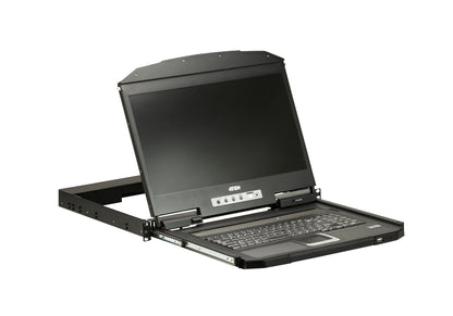 ATEN CL3700NW rack console 47 cm (18.5") 1920 x 1080 pixels Metal, Plastic Black 1U