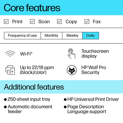 HP OfficeJet Pro 9120b Wireless All-in-One Color Printer, Two-sided printing