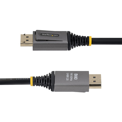 StarTech.com 2m DisplayPort 2.1 Cable, VESA Certified DP80 DisplayPort Cable