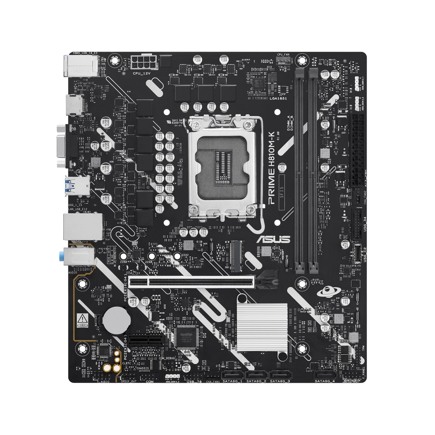 ASUS PRIME H810M-K Intel H810 LGA 1851 (Socket V1) micro ATX Motherboard