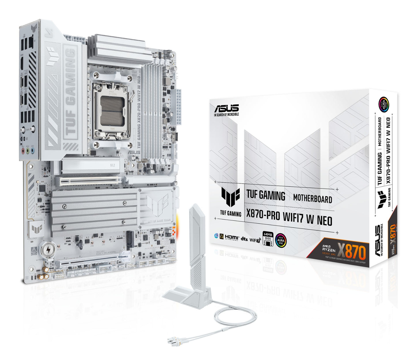ASUS TUF GAMING X870-PRO WIFI7 W NEO AMD X870 Socket AM5 ATX Motherboard