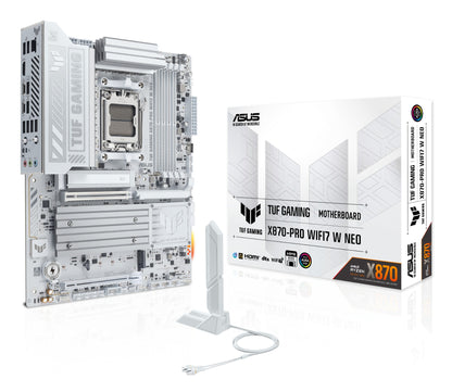 ASUS TUF GAMING X870-PRO WIFI7 W NEO AMD X870 Socket AM5 ATX Motherboard