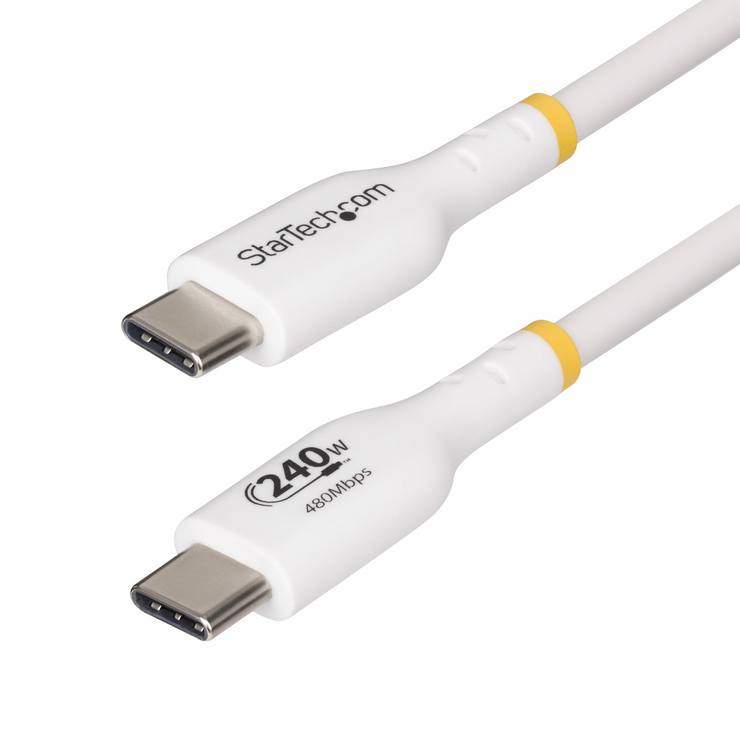 StarTech.com 10ft (3m) USB-C Charging Cable, Charge & Sync, 240W (5A) PD EPR, USB (White)