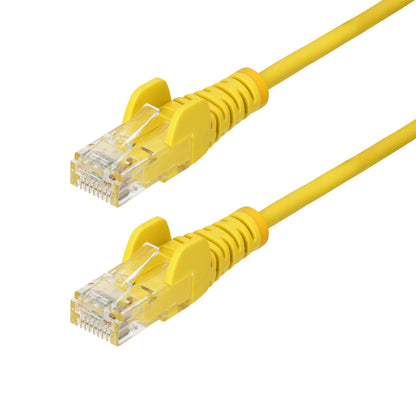 StarTech.com 15m Yellow Slim CAT6 Ethernet Cable, Snagless, 100W PoE, UTP, LSZH