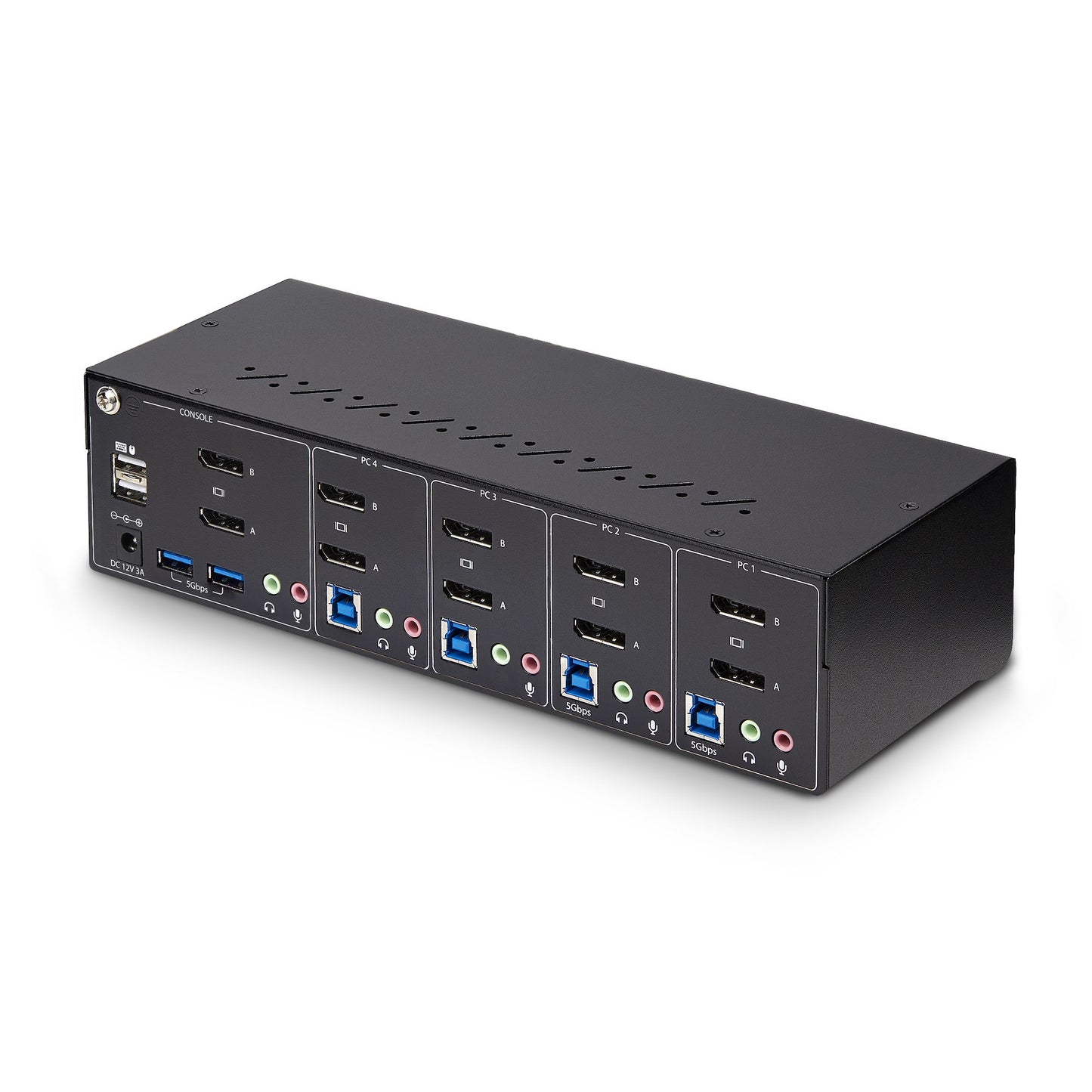 StarTech.com 4-Port Dual-Monitor DisplayPort KVM Switch, 4K 60Hz, 2x USB 5Gbps Hub