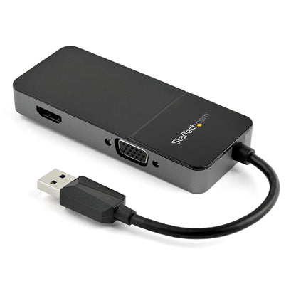 StarTech.com USB 3.0 to HDMI and VGA Adapter - 4K/1080p USB Type-A Dual Monitor Hub