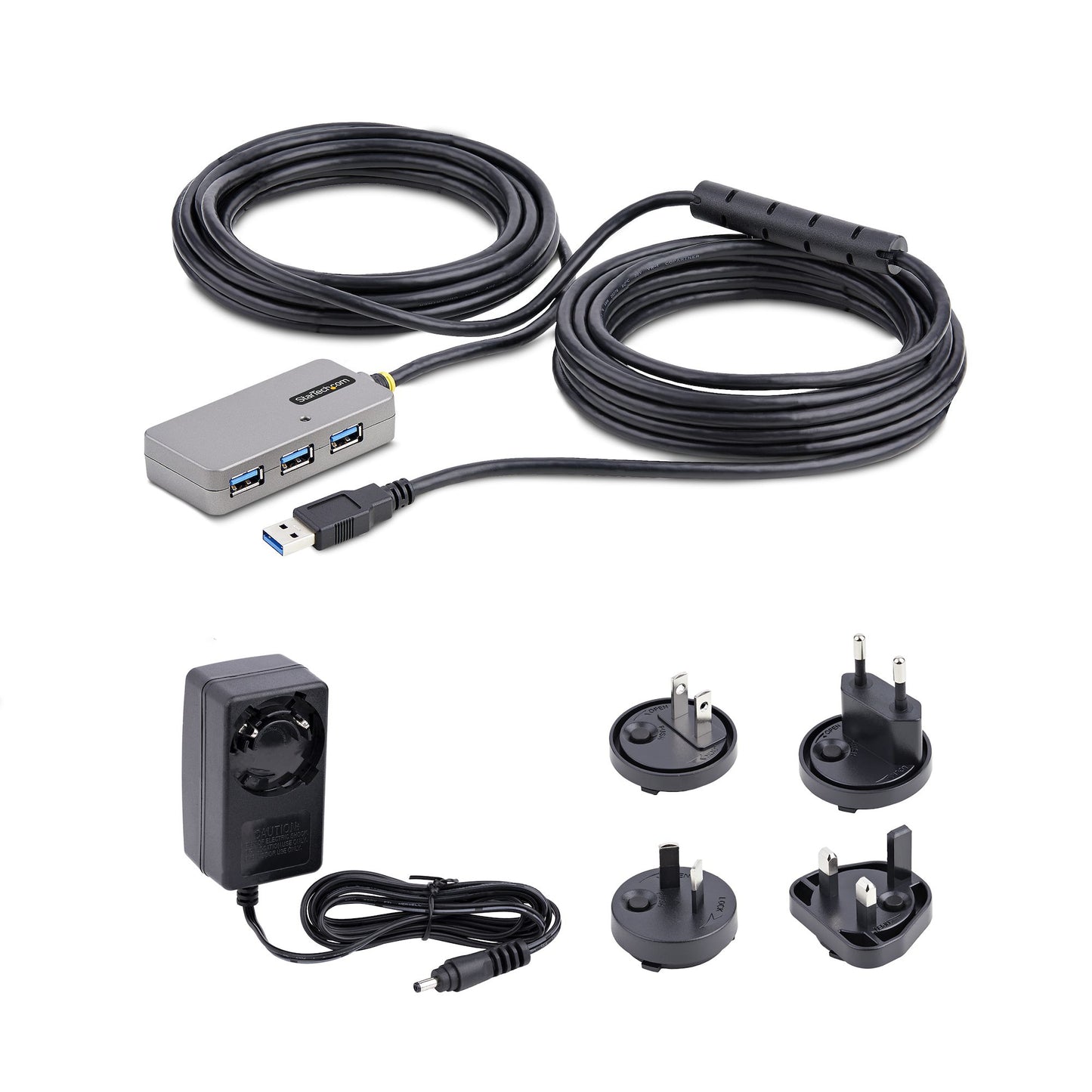 StarTech.com USB Extender Hub, 10m USB 3.0 Extension Cable with 4-Port USB-A Hub