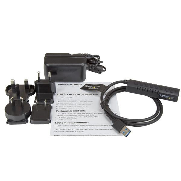 StarTech.com SATA to USB Cable, USB 10Gbps to 2.5in and 3.5in SATA I II III Hard Hub