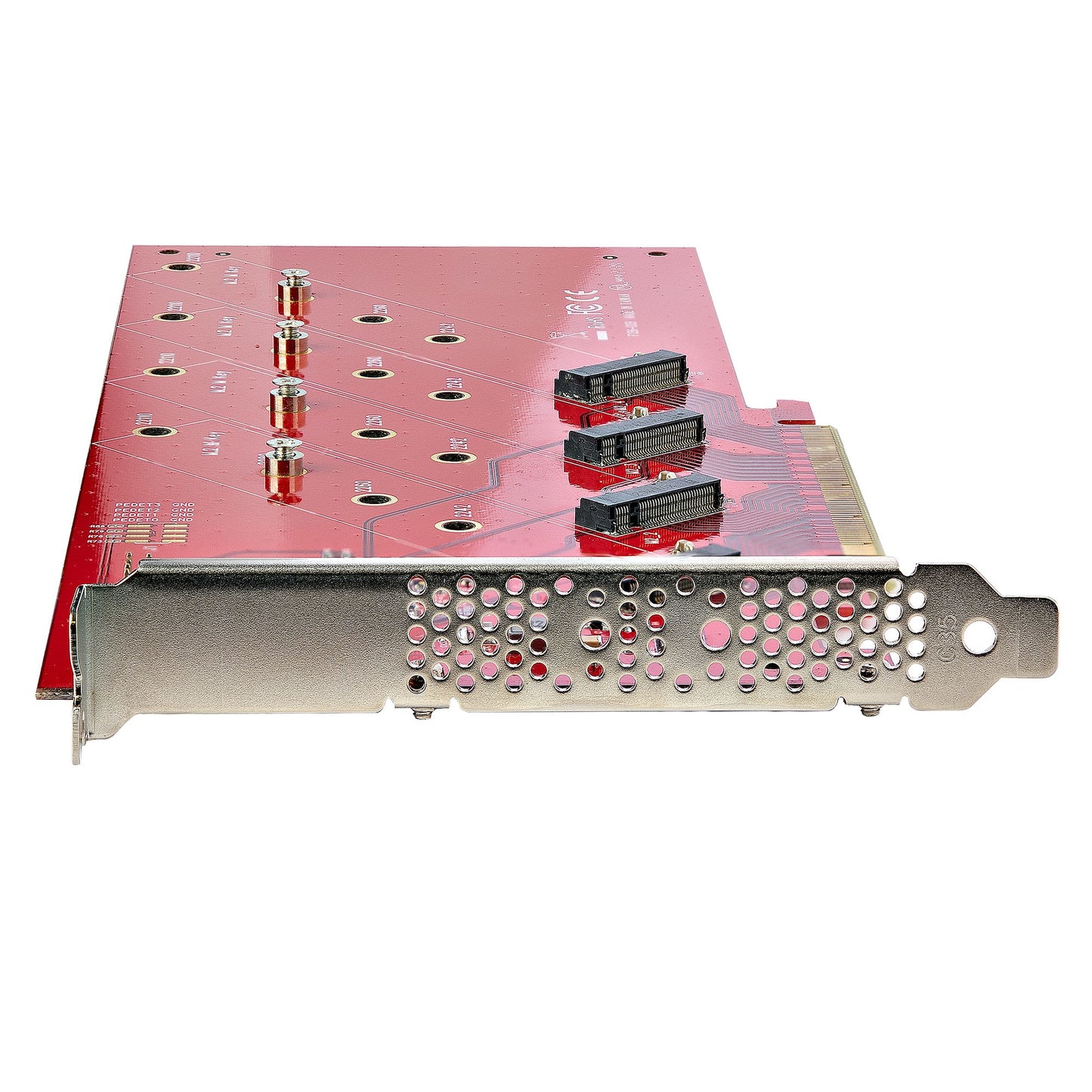 StarTech.com Quad M.2 PCIe Adapter Card, PCIe x16 to Quad NVMe or AHCI M.2 SSDs, PCI Hub