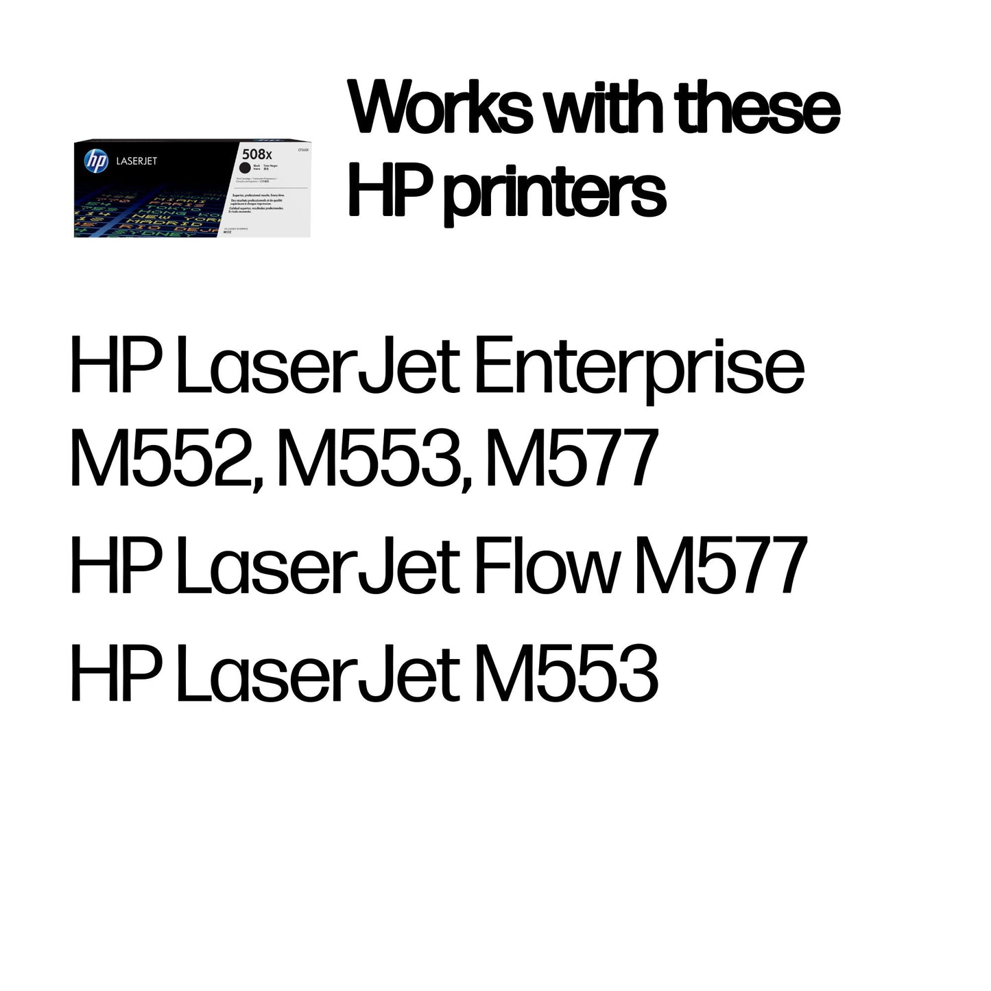 HP CF360X/508X Black Toner Cartridge (12.5K pages)