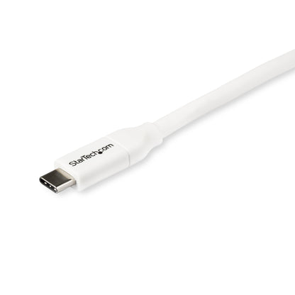 StarTech.com 6.6ft (2m) USB-C Fast Charging Cable, Charge & Sync, 100W (5A) PD, USB (White)