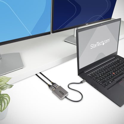 StarTech.com USB-C to Dual HDMI Adapter, USB Type-C Multi-Monitor MST Hub, Dual 4K