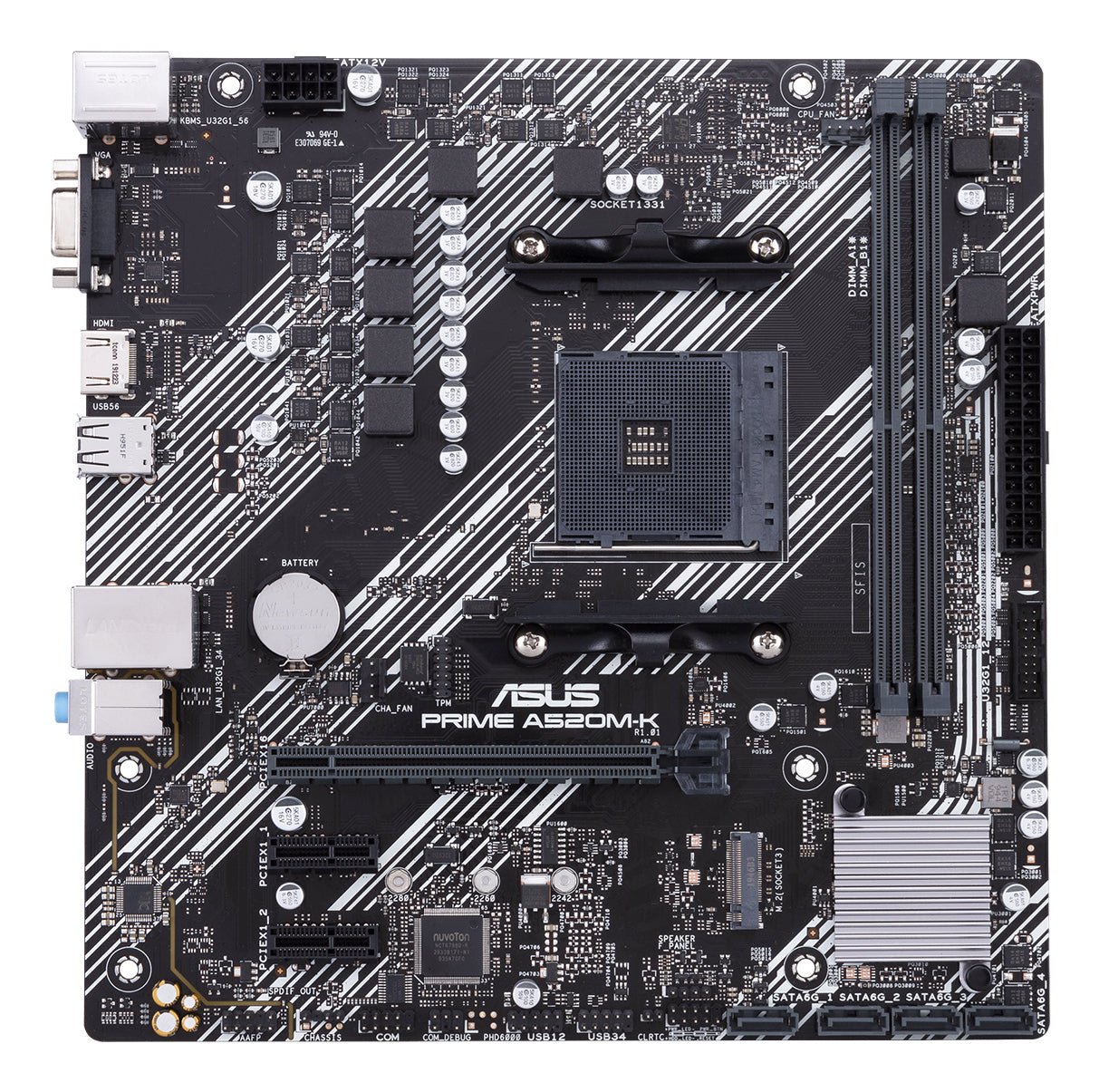 ASUS PRIME A520M-K AMD A520 Socket AM4 micro ATX Motherboard