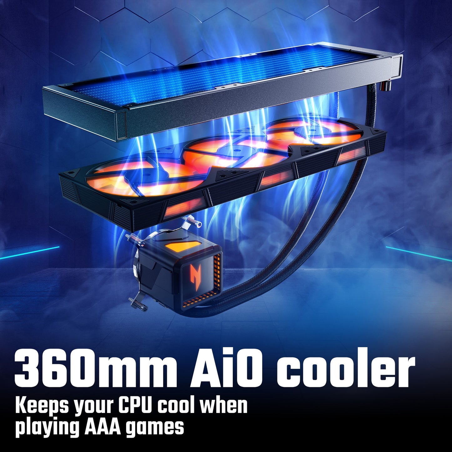 Acer NITRO 70 N70X3D-100_B850 Gaming Ryzen 7 9800X3D 32GB 2TB SSD NVIDIA GeForce RTX 5080 Desktop PC