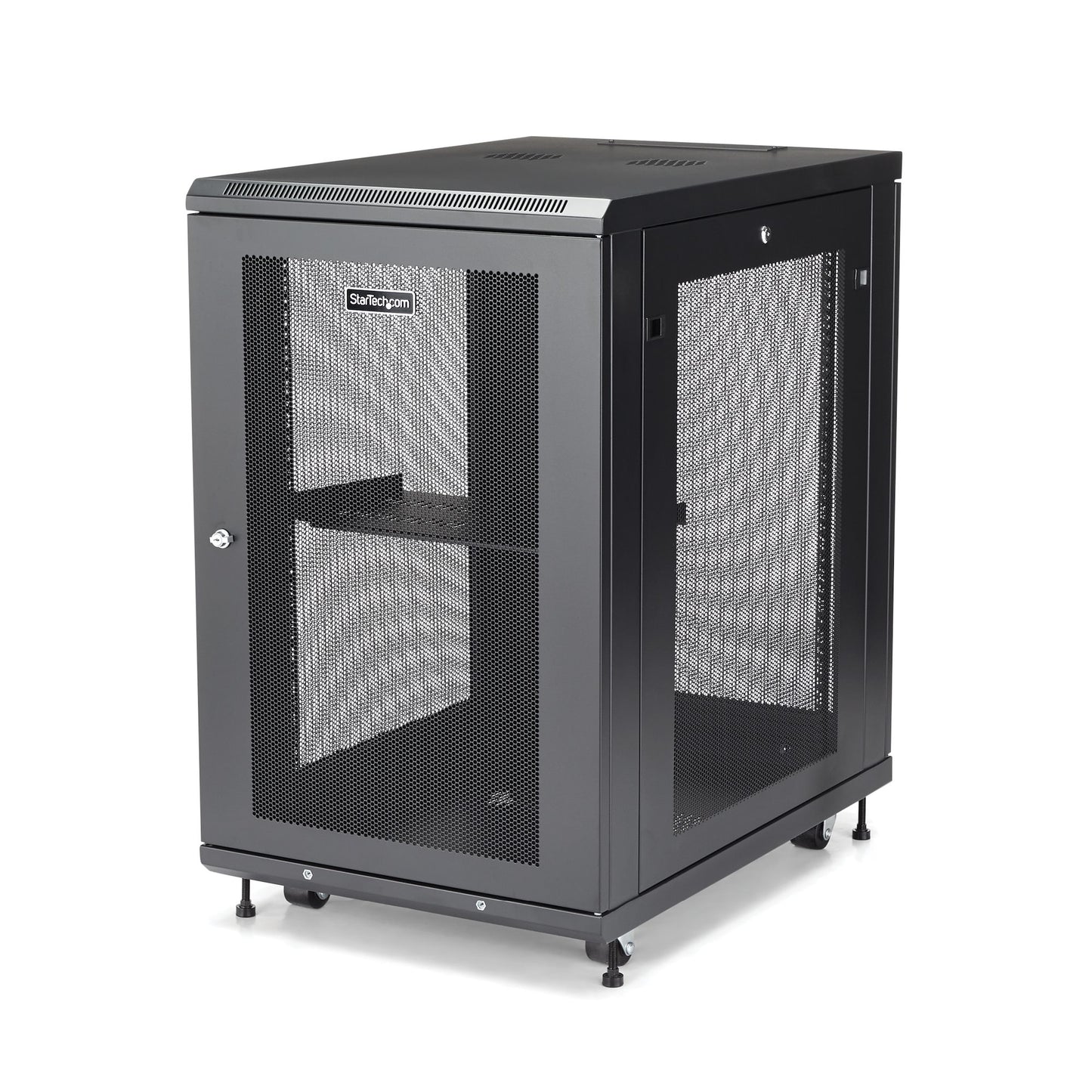 StarTech.com 18U Enterprise-Grade Server Rack Cabinet Kit, 19in Enclosed 4-Post Rack