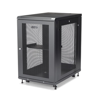 StarTech.com 18U Enterprise-Grade Server Rack Cabinet Kit, 19in Enclosed 4-Post Rack