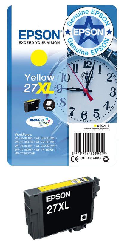 Epson C13T27124010/27XL Cyan Ink Cartridge (1.1K pages, Epson WF 3620)