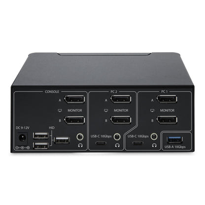StarTech.com 2-Port Dual-Monitor DisplayPort KVM Switch, 8K 60Hz / 4K 144Hz, DP 1.4