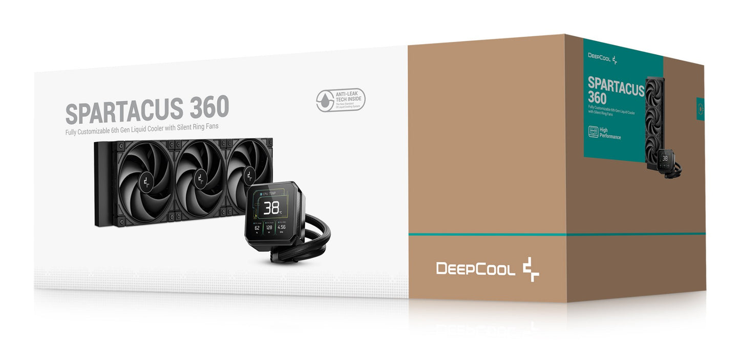 DeepCool Spartacus 360 Processor Liquid cooling kit 12 cm Black