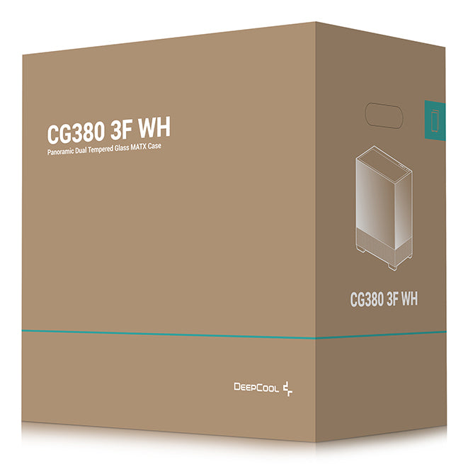DeepCool CG380 3F WH Midi Tower White PC Case