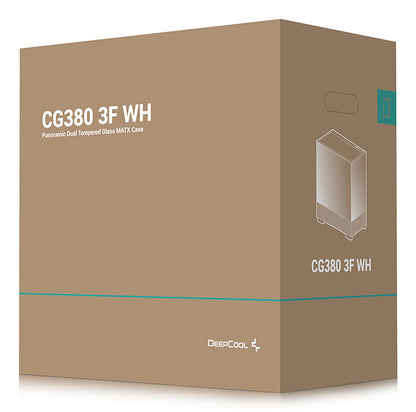 DeepCool CG380 3F WH Midi Tower White PC Case
