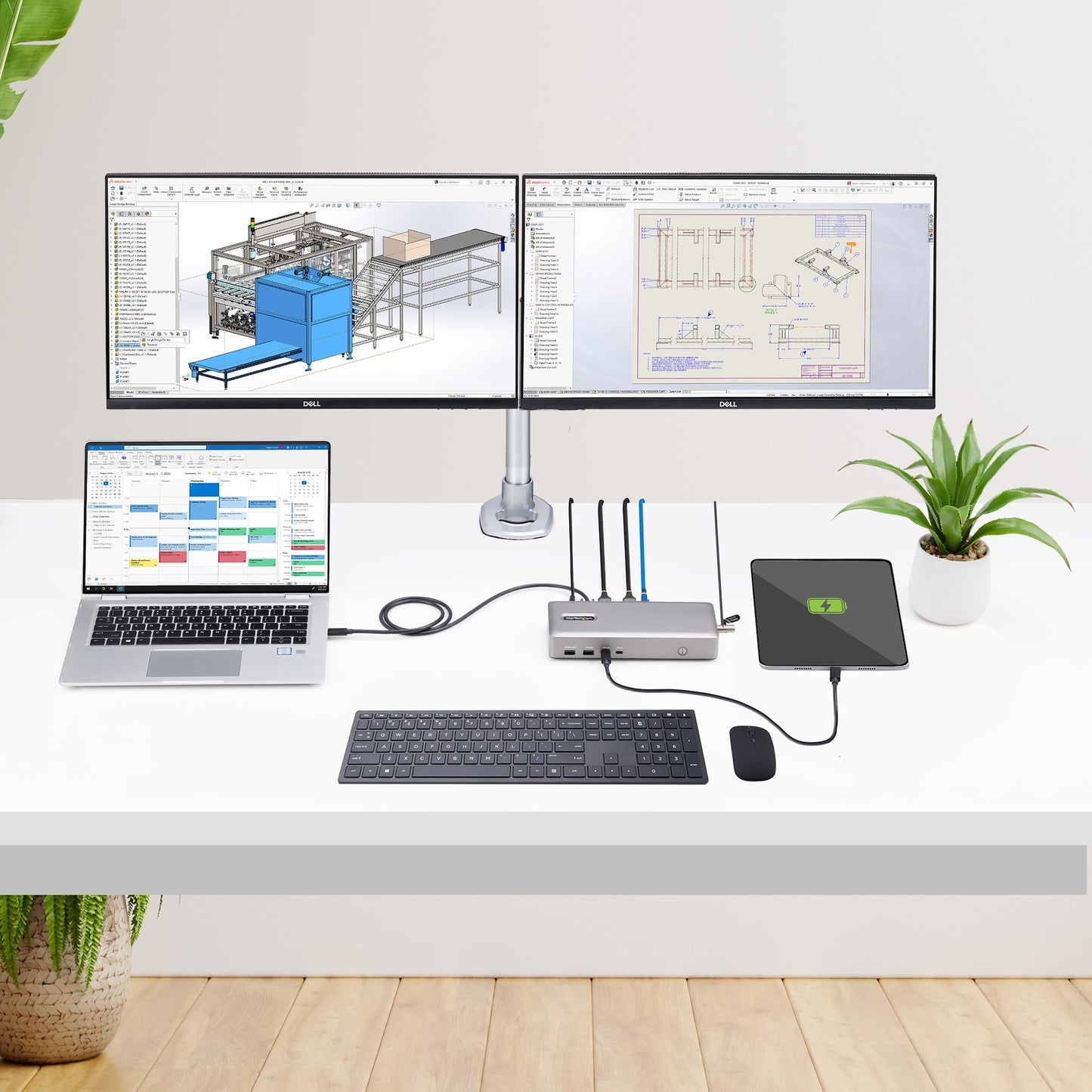 StarTech.com Dual-Monitor USB4 USB-C Docking Station 100W