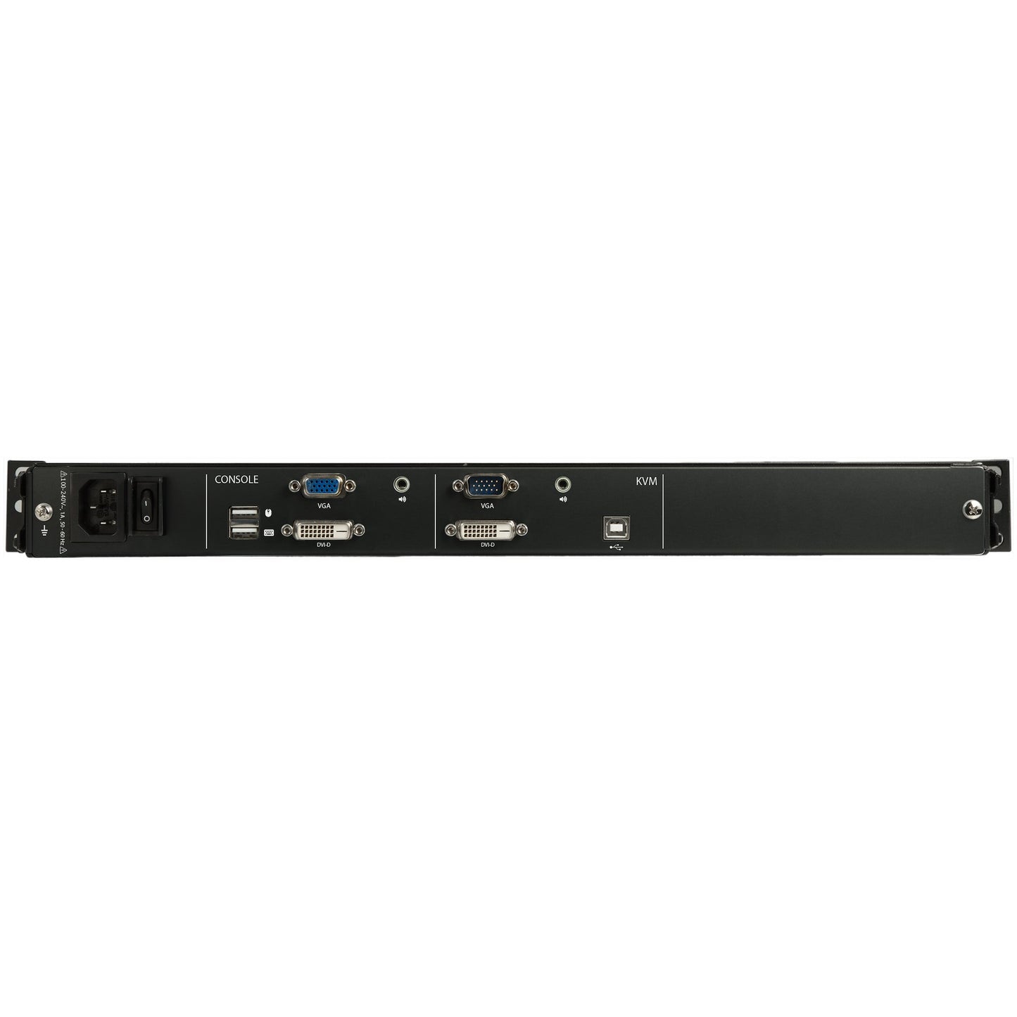 StarTech.com Dual Rail Rackmount KVM Console HD 1080p - Single Port DVI/VGA KVM