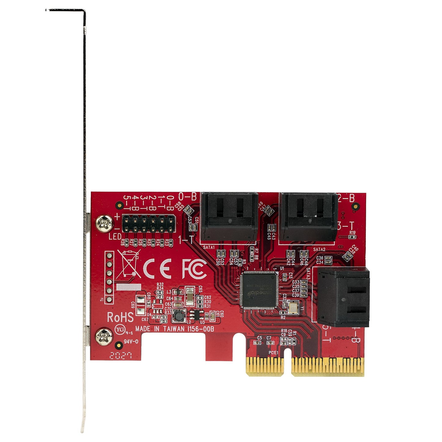 StarTech.com SATA PCIe Card - 6 Port PCIe SATA Expansion Card - 6Gbps - Low/Full Hub
