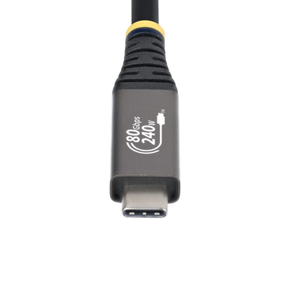StarTech.com 1.5m (5ft) USB4 Cable, 80Gbps, USB-IF Certified USB-C Cable, 240W PD (Black)