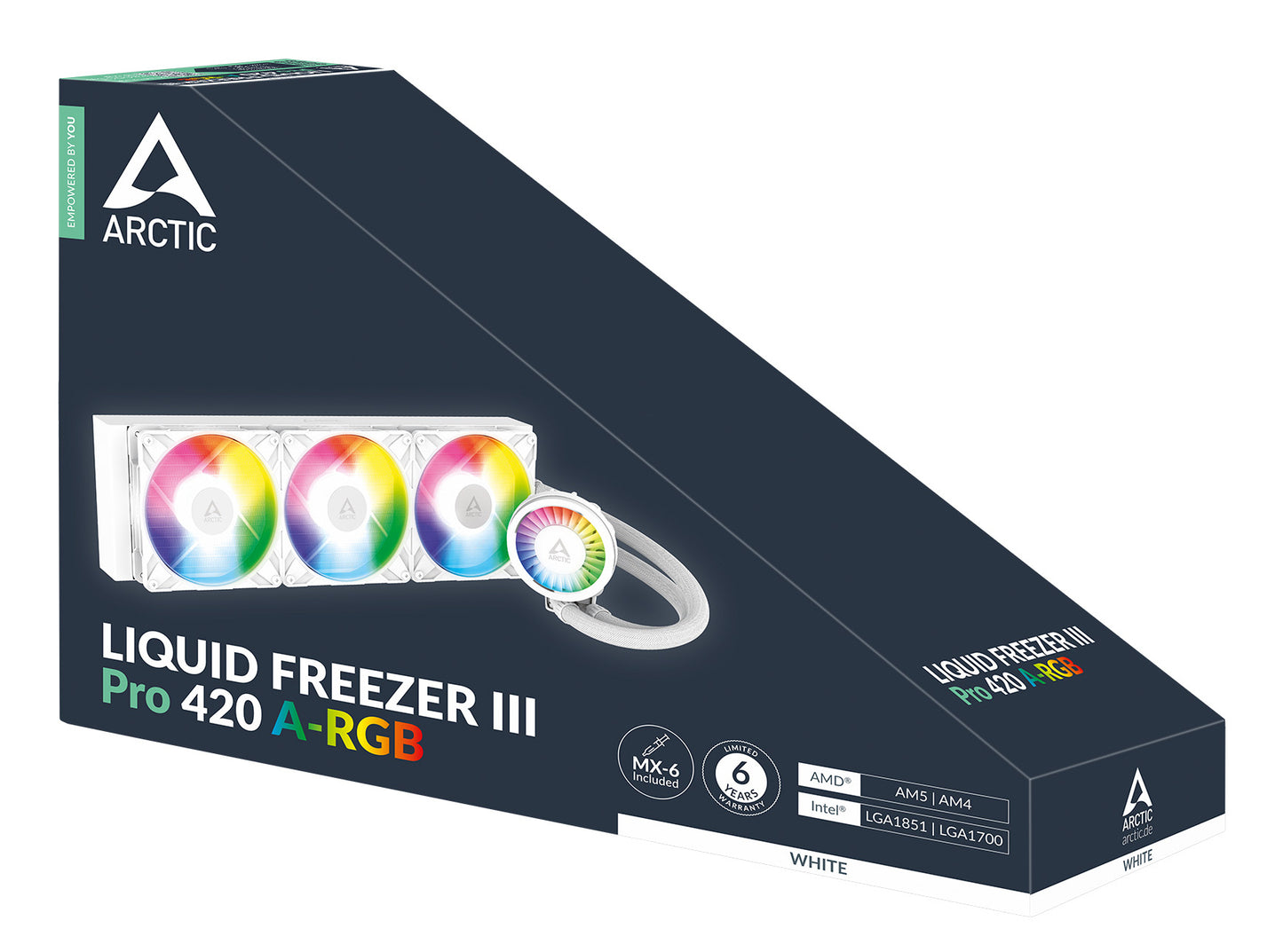 ARCTIC Liquid Freezer III Pro 420 A-RGB (White) - Multi Compatible All-in-One CPU Cooling