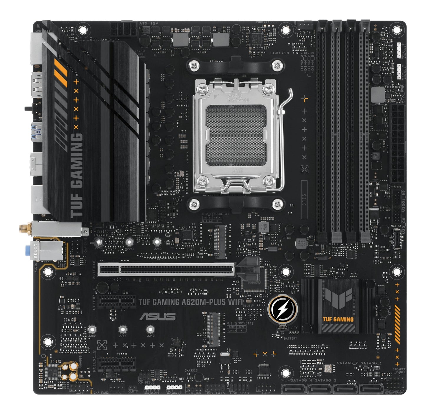 ASUS TUF GAMING A620M-PLUS WIFI AMD A620 Socket AM5 micro ATX Motherboard