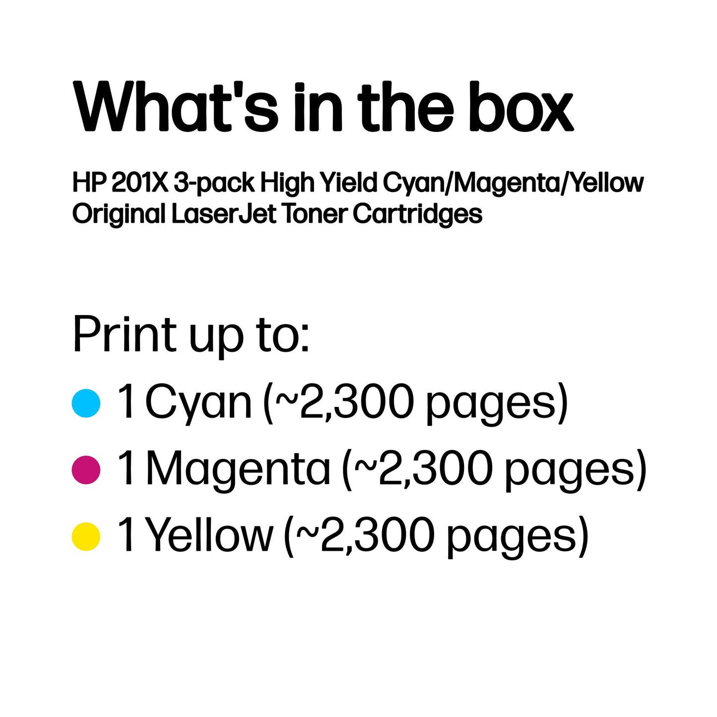 HP CF253XM/201X Toner Cartridge (2.3K pages, HP Pro M 252)