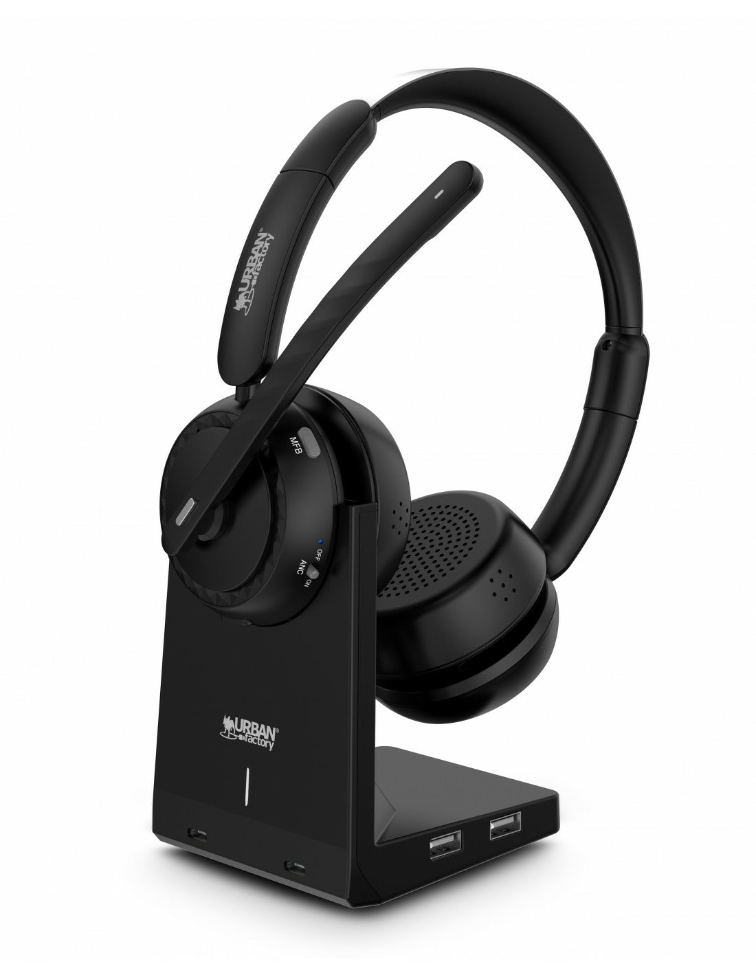Urban Factory MOVEE MAX: BLUETOOTH 5.2 HEASDET WITH ANC / ENC AND CHARGING STAND Headset