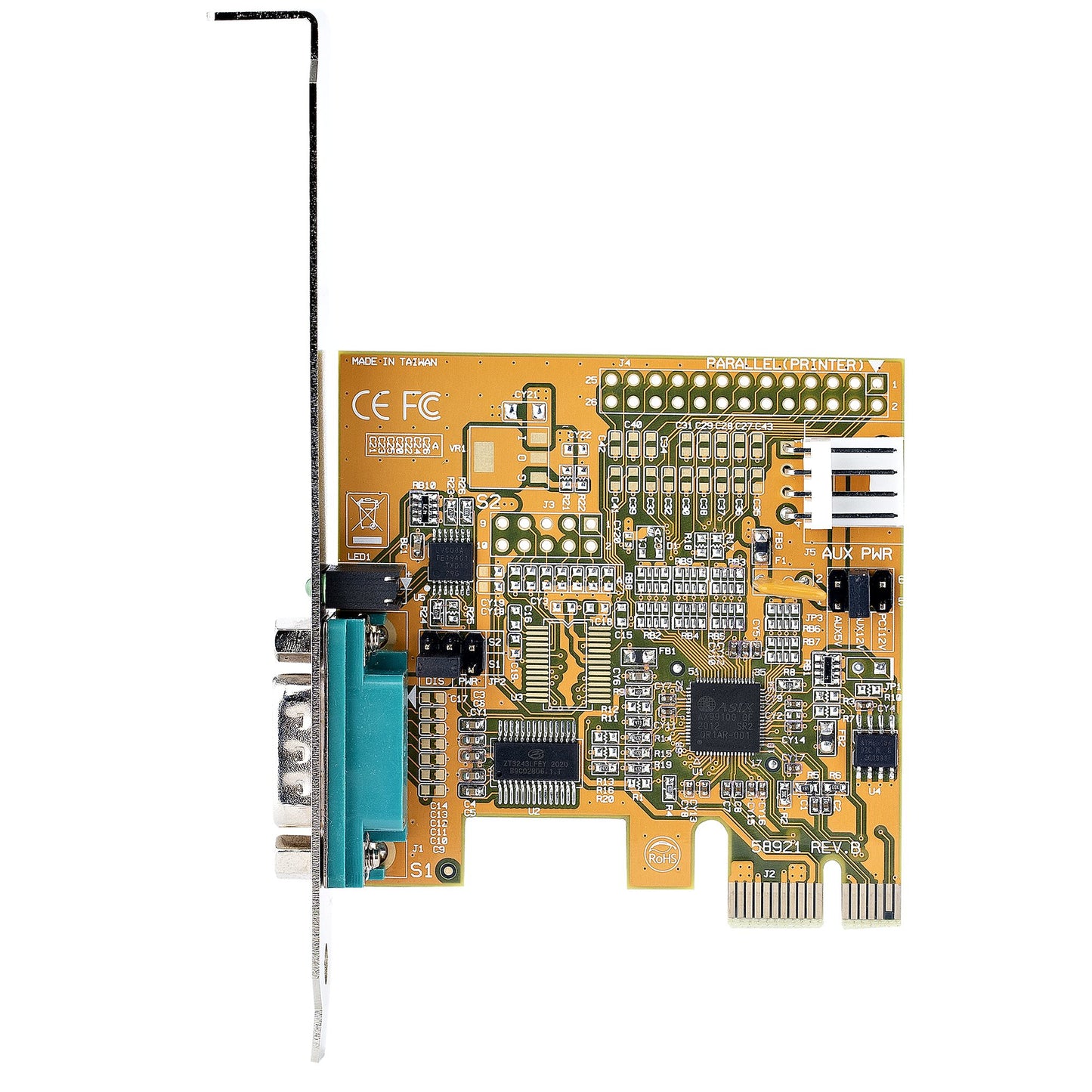 StarTech.com 1-Port PCI Express Serial Card, PCIe to RS232 (DB9) Serial Interface Hub