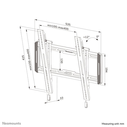 Neomounts WL35-550BL14 TV mount wall 40-75" - tiltable - easy install