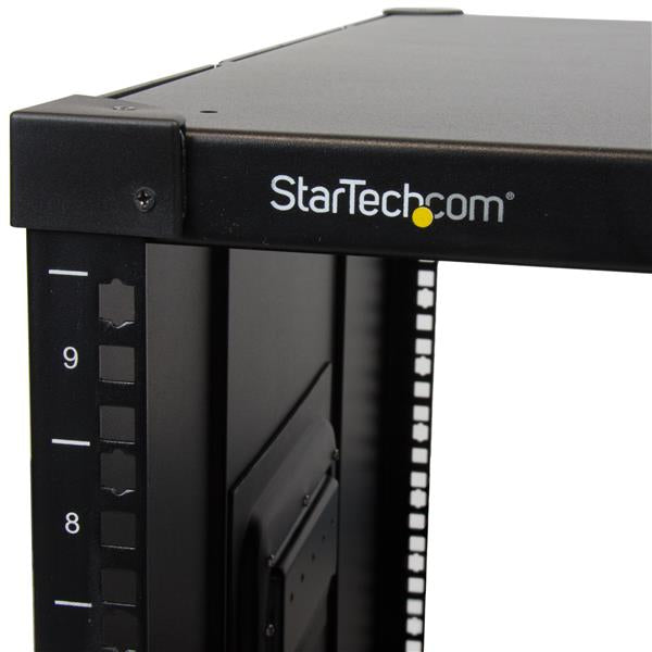 StarTech.com 4-Post 9U Mobile Open Frame Server Rack, Four Post Network Rack with