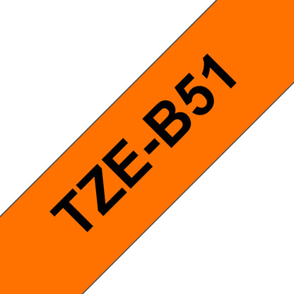 Brother TZE-B51 DirectLabel black on orange Laminat 24mm x 5m for Brother P-Touch TZ Labels