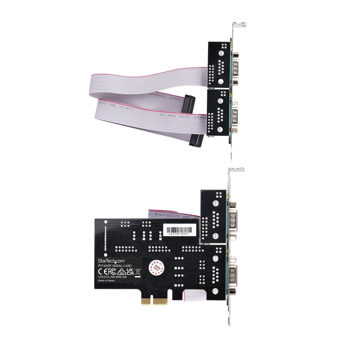 StarTech.com 4-Port Serial PCIe Card, Quad-Port PCI Express to RS232/RS422/RS485 Hub