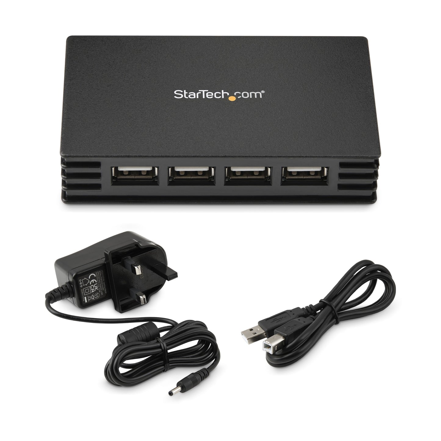 StarTech.com 4 Port Black USB 2.0 Hub - TAA