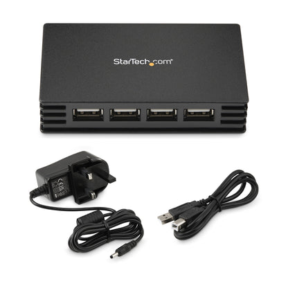 StarTech.com 4 Port Black USB 2.0 Hub - TAA