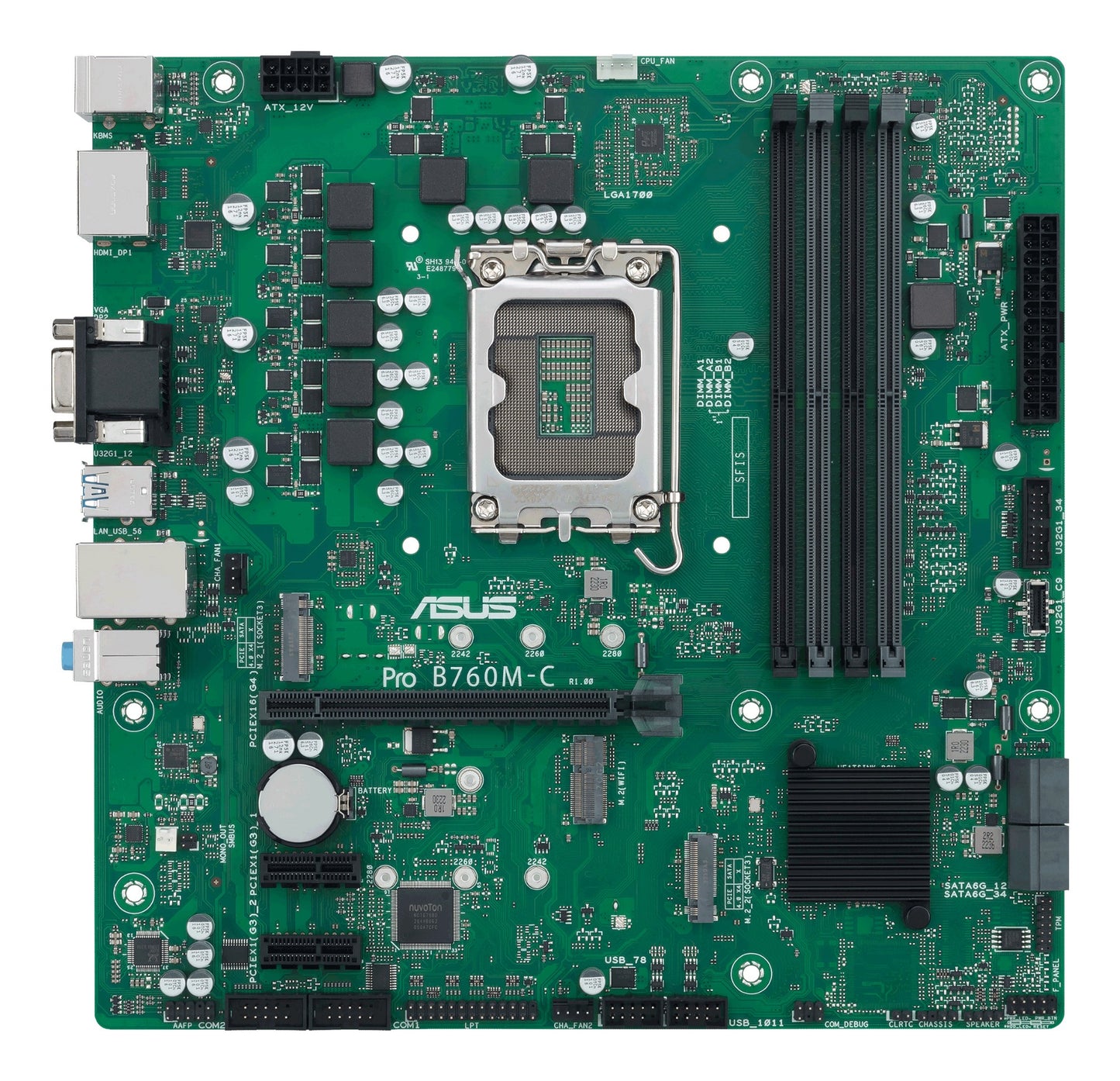 ASUS PRO B760M-C-CSM Intel B760 LGA 1700 micro ATX Motherboard