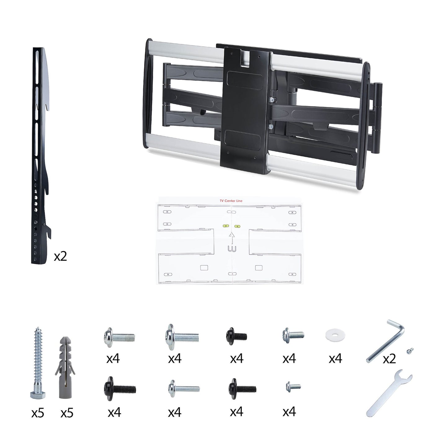 StarTech.com Ultra-Slim Articulating TV Wall Mount for up to 65-inch and 99lb/45kg